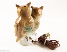 Load image into Gallery viewer, VINTAGE PORCELAIN TWO WISE OWL BIRDS /SCENTED OIL DIFFUSER/PERFUME LAMP/NIGHT LIGHT