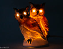 Load image into Gallery viewer, VINTAGE PORCELAIN TWO WISE OWL BIRDS /SCENTED OIL DIFFUSER/PERFUME LAMP/NIGHT LIGHT