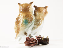 Load image into Gallery viewer, VINTAGE PORCELAIN TWO WISE OWL BIRDS /SCENTED OIL DIFFUSER/PERFUME LAMP/NIGHT LIGHT