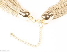 Load image into Gallery viewer, VINTAGE IRIDESCENT WOVEN STRANDS GOLDTONE LINKS NECKLACE