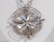 Load image into Gallery viewer, VINTAGE SIGNED MONET SILVERTONE MODERNIST LONG PENDANT/ NECKLACE