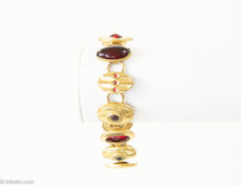 Load image into Gallery viewer, VINTAGE SIGNED KREMENTZ CUFFLINKS STYLE GOLD TONE BRACELET