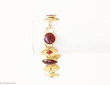 Load image into Gallery viewer, VINTAGE SIGNED KREMENTZ CUFFLINKS STYLE GOLD TONE BRACELET