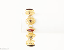 Load image into Gallery viewer, VINTAGE SIGNED KREMENTZ CUFFLINKS STYLE GOLD TONE BRACELET
