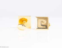 Load image into Gallery viewer, VINTAGE ICONIC PIERRE CARDIN DESIGNER GOLDTONE LOGO CUFFLINKS/ ORIGINAL BOX - 1960s