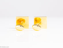Load image into Gallery viewer, VINTAGE ICONIC PIERRE CARDIN DESIGNER GOLDTONE LOGO CUFFLINKS/ ORIGINAL BOX - 1960s