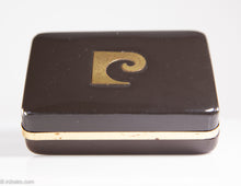 Load image into Gallery viewer, VINTAGE ICONIC PIERRE CARDIN DESIGNER GOLDTONE LOGO CUFFLINKS/ ORIGINAL BOX - 1960s

