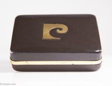 Load image into Gallery viewer, VINTAGE ICONIC PIERRE CARDIN DESIGNER GOLDTONE LOGO CUFFLINKS/ ORIGINAL BOX - 1960s