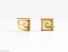 Load image into Gallery viewer, VINTAGE ICONIC PIERRE CARDIN DESIGNER GOLDTONE LOGO CUFFLINKS/ ORIGINAL BOX - 1960s
