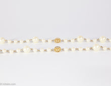 Load image into Gallery viewer, VINTAGE PEARL AND CRYSTAL PENDANT TASSEL NECKLACE