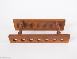 VINTAGE WOODEN PIPE RACK/ HOLDER/ STAND - HOLDS 7 PIPES