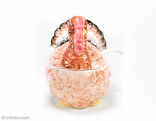 Load image into Gallery viewer, VINTAGE CERAMIC ONE QUART TURKEY SHAPED GRAVY TUREEN WITH LADLE
