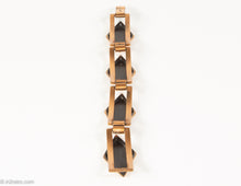 Load image into Gallery viewer, VINTAGE "REBAJES" COPPER MODERNIST GEOMETRIC BRACELET/ 1950s