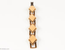 Load image into Gallery viewer, VINTAGE "REBAJES" COPPER MODERNIST GEOMETRIC BRACELET/ 1950s