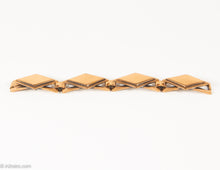 Load image into Gallery viewer, VINTAGE "REBAJES" COPPER MODERNIST GEOMETRIC BRACELET/ 1950s