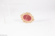 Load image into Gallery viewer, VINTAGE OVAL JEWELED BORDER CAMEO PIN/BROOCH