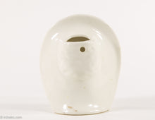 Load image into Gallery viewer, VINTAGE MID CENTURY WHITE LADY HEAD VASE/ WALL POCKET PORCELAIN CERAMIC LARGE BRIMMED HAT - 1940'S
