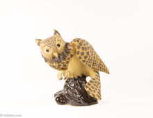 Load image into Gallery viewer, HAND PAINTED RESIN POTTERY HORNED OWL STATUE/SCULPTURE/FIGURINE
