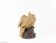 Load image into Gallery viewer, HAND PAINTED RESIN POTTERY HORNED OWL STATUE/SCULPTURE/FIGURINE