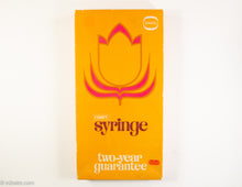 Load image into Gallery viewer, VINTAGE DAVOL COMFY SYRINGE HOT WATER BOTTLE IN ORIGINAL ORANGE BOX