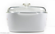 Load image into Gallery viewer, VINTAGE CORNINGWARE/PYREX "COUNTRY FESTIVAL" 5 QUART CASSEROLE DISH WITH COVER | 1975