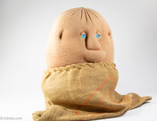 Load image into Gallery viewer, VINTAGE ROBERT ARMSTRONG COUCH POTATO TOY BURLAP SACK - 1987