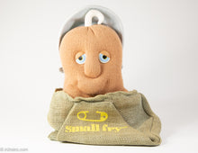 Load image into Gallery viewer, VINTAGE ROBERT ARMSTRONG COUCH POTATO BOY SMALL FRY TOY BURLAP SACK - 1987
