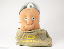 Load image into Gallery viewer, VINTAGE ROBERT ARMSTRONG COUCH POTATO BOY SMALL FRY TOY BURLAP SACK - 1987