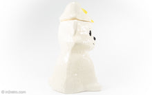 Load image into Gallery viewer, DORANNE OF CALIFORNIA CERAMIC RARE PUPPY WITH YELLOW BOW COOKIE JAR | 1950s-1970s