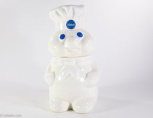 Load image into Gallery viewer, VINTAGE ADVERTISING "BENJAMIN & MEDWIN N. Y." PILLSBURY DOUGHBOY CERAMIC COOKIE JAR - 1988