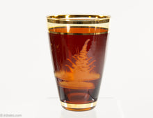 Load image into Gallery viewer, FRIEDERICH EGERMANN CZECH BOHEMIAN ETCHED 24K GOLD LEAF & CRYSTAL 7 PIECE SET | 1 PITCHER & 6 GLASS SET | VINTAGE