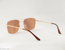 Load image into Gallery viewer, VINTAGE GOLD IRIDESCENT/MIRRORED LENS SUNGLASSES WITH GOLD METAL ROPE STYLE FRAME AND ARMS