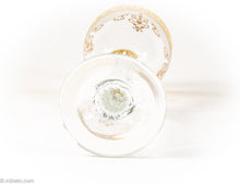 Load image into Gallery viewer, VINTAGE GOLD DECORATED WINE STEMWARE WITH TWISTED STEMS SET OF SIX/ ITALY?