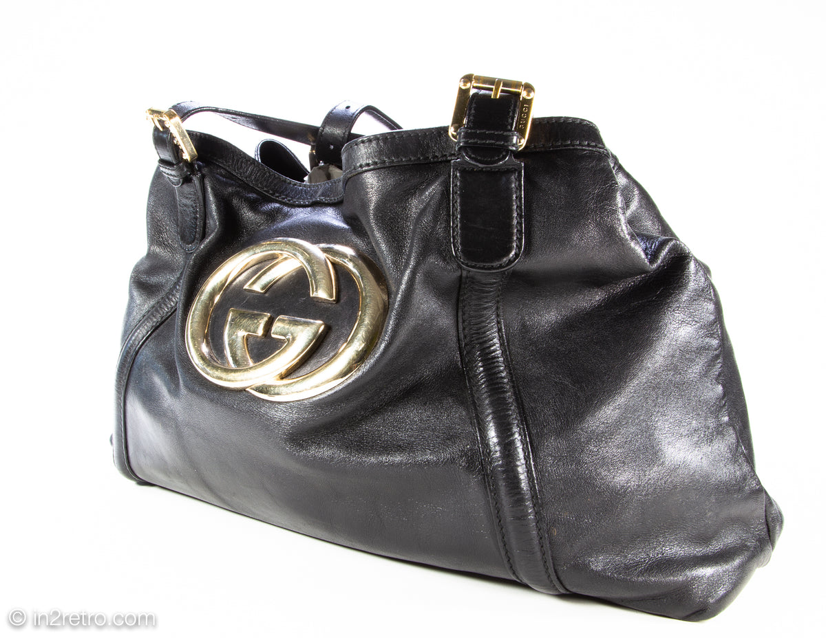 Britt leather handbag Gucci Black in Leather - 25925449