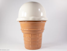 Load image into Gallery viewer, VINTAGE RARE FRANCOMA POTTERY/CERAMIC BRAUM'S DAIRY ICE CREAM CONE COOKIE JAR - 1977