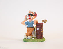 Load image into Gallery viewer, VINTAGE SLAPSTIX CLOWN GOLFER CAST RESIN SCULPTED HAND PAINTED FIGURINE/ STATUE 'PENCIL ME IN' | ORIGINAL TAG - 1999