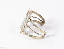 Load image into Gallery viewer, VINTAGE STERLING ABALONE BUTTERFLY CUFF BRACELET