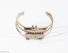 Load image into Gallery viewer, VINTAGE STERLING ABALONE BUTTERFLY CUFF BRACELET