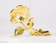 Load image into Gallery viewer, VINTAGE DESIGNER SIGNED NOLAN MILLER SPARKLING GOLD TONE FLOWER PIN/BROOCH
