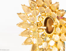 Load image into Gallery viewer, VINTAGE AUSTRIA TURQUOISE LIME GREEN AND YELLOW PIN/BROOCH