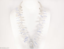 Load image into Gallery viewer, VINTAGE BLUE/WHITE PLASTIC CIRCLES NECKLACE - 1980s