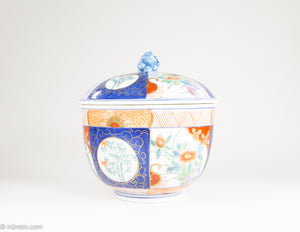 VINTAGE MADE IN JAPAN HAND-PAINTED PORCELAIN JAPANESE COVERED NOODLE RAMEN RICE SOUP BOWL