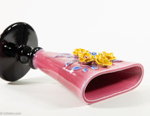 Load image into Gallery viewer, VINTAGE CERAMIC FLOWER FAN VASE MADE IN JAPAN/ 1940s-1950s