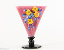 Load image into Gallery viewer, VINTAGE CERAMIC FLOWER FAN VASE MADE IN JAPAN/ 1940s-1950s