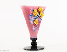 Load image into Gallery viewer, VINTAGE CERAMIC FLOWER FAN VASE MADE IN JAPAN/ 1940s-1950s