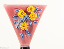 Load image into Gallery viewer, VINTAGE CERAMIC FLOWER FAN VASE MADE IN JAPAN/ 1940s-1950s