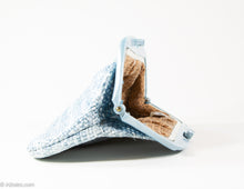 Load image into Gallery viewer, VINTAGE WOVEN BLUE WITH PLASTIC FRAME CLUTCH/ BAG - MADE IN ITALY