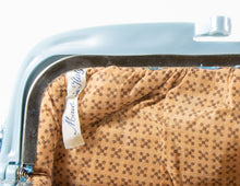 Load image into Gallery viewer, VINTAGE WOVEN BLUE WITH PLASTIC FRAME CLUTCH/ BAG - MADE IN ITALY