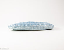 Load image into Gallery viewer, VINTAGE WOVEN BLUE WITH PLASTIC FRAME CLUTCH/ BAG - MADE IN ITALY