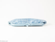 Load image into Gallery viewer, VINTAGE WOVEN BLUE WITH PLASTIC FRAME CLUTCH/ BAG - MADE IN ITALY